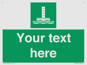 Custom sign safe condition Evacuation chute 